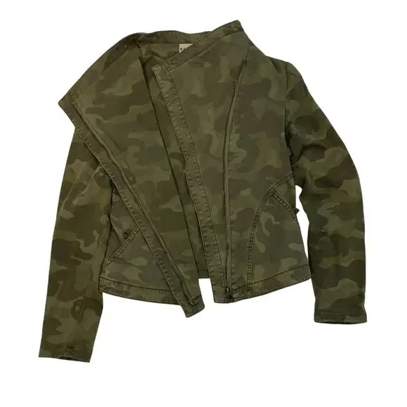 ANTHROPOLOGY MARRAKECH Camo Faravel Moto Utility Short Jacket Size Small - Picture 4 of 8